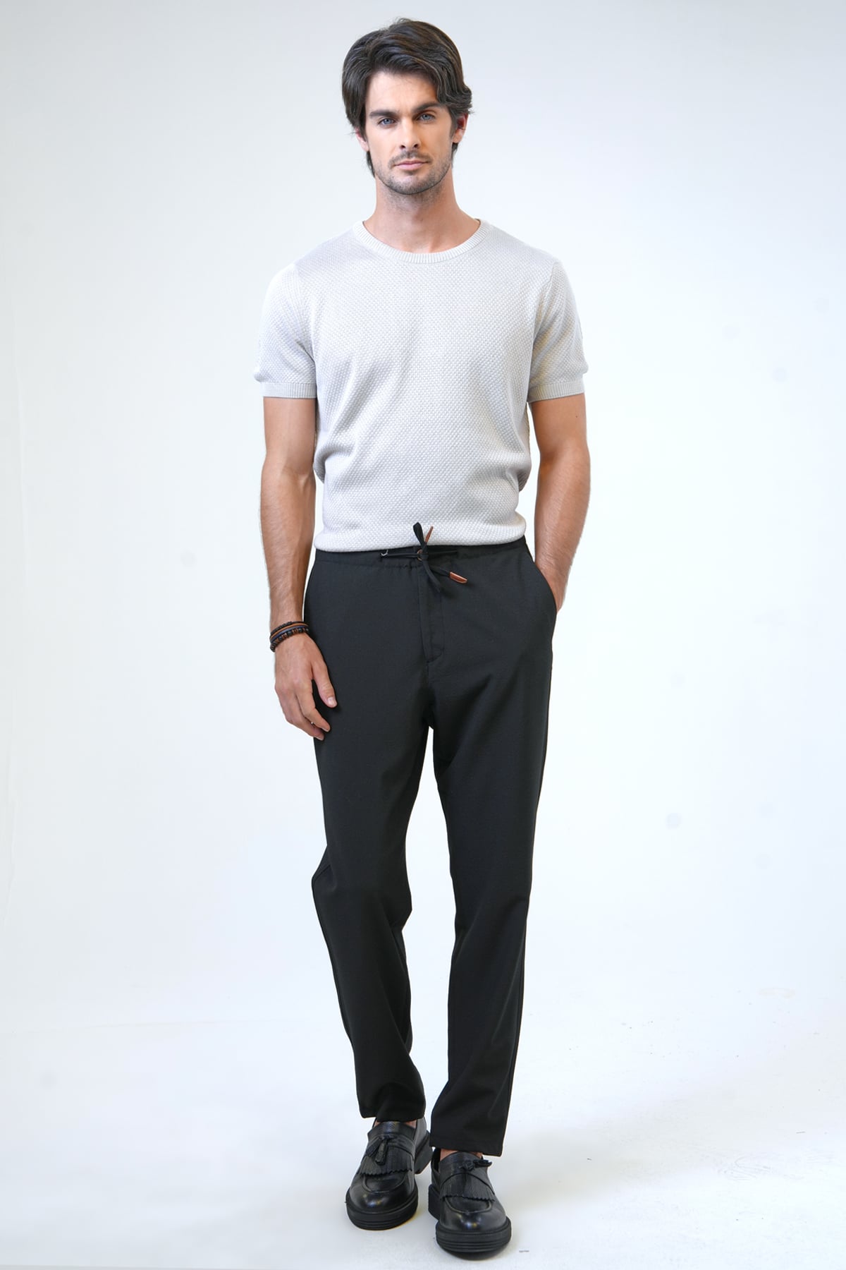 REGULAR FIT DOKUMA JOGGER PANTOLON