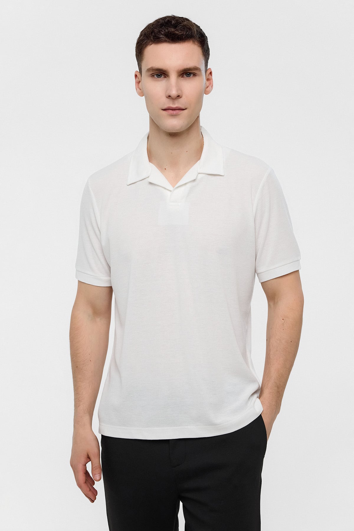 REGULAR FIT DÜĞMESİZ POLO YAKA TSHIRT