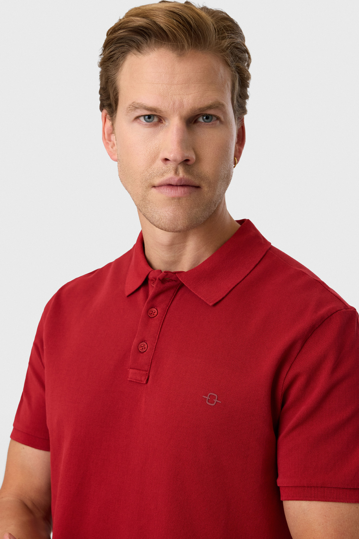Regular Fit Kırmızı Polo Yaka Tişört