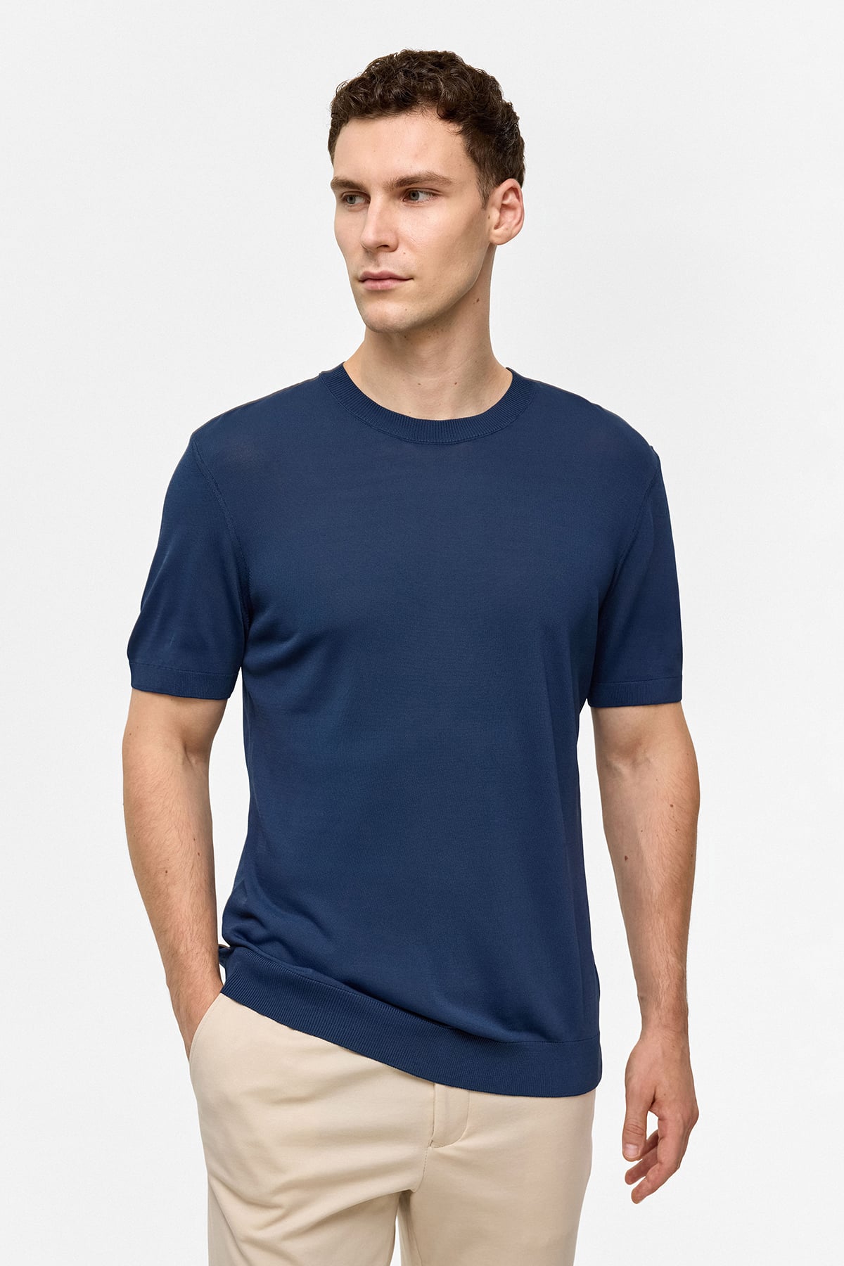 REGULAR FIT KISA KOL TRİKO TSHIRT