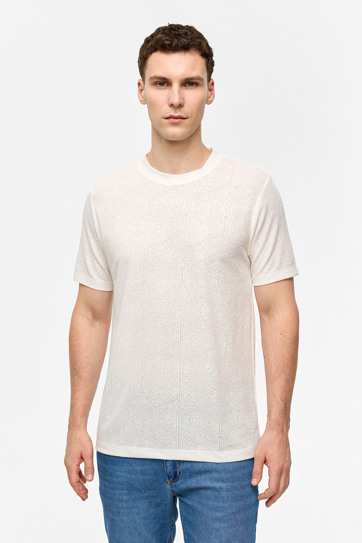 REGULAR FIT KISA KOL TSHIRT