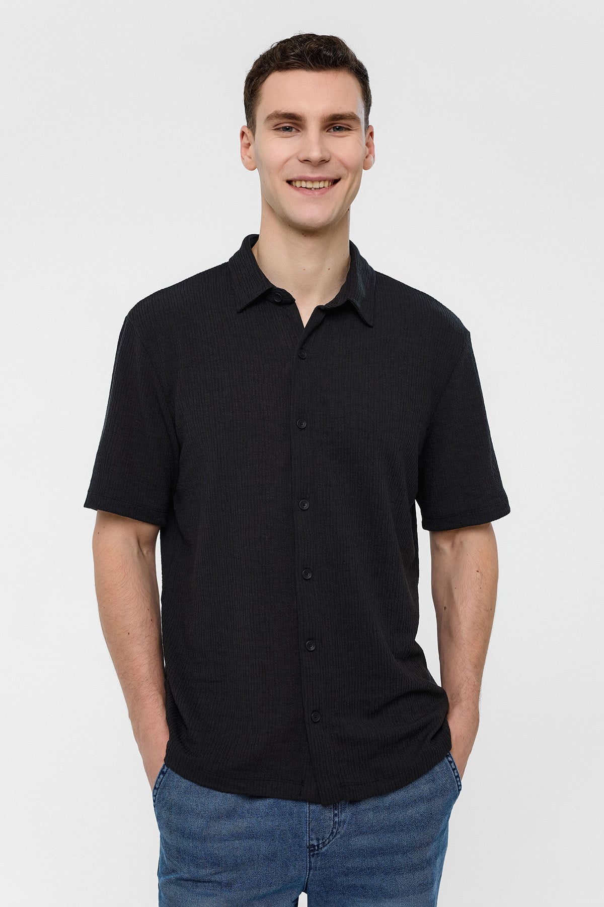 REGULAR FIT ÖRME GÖMLEK