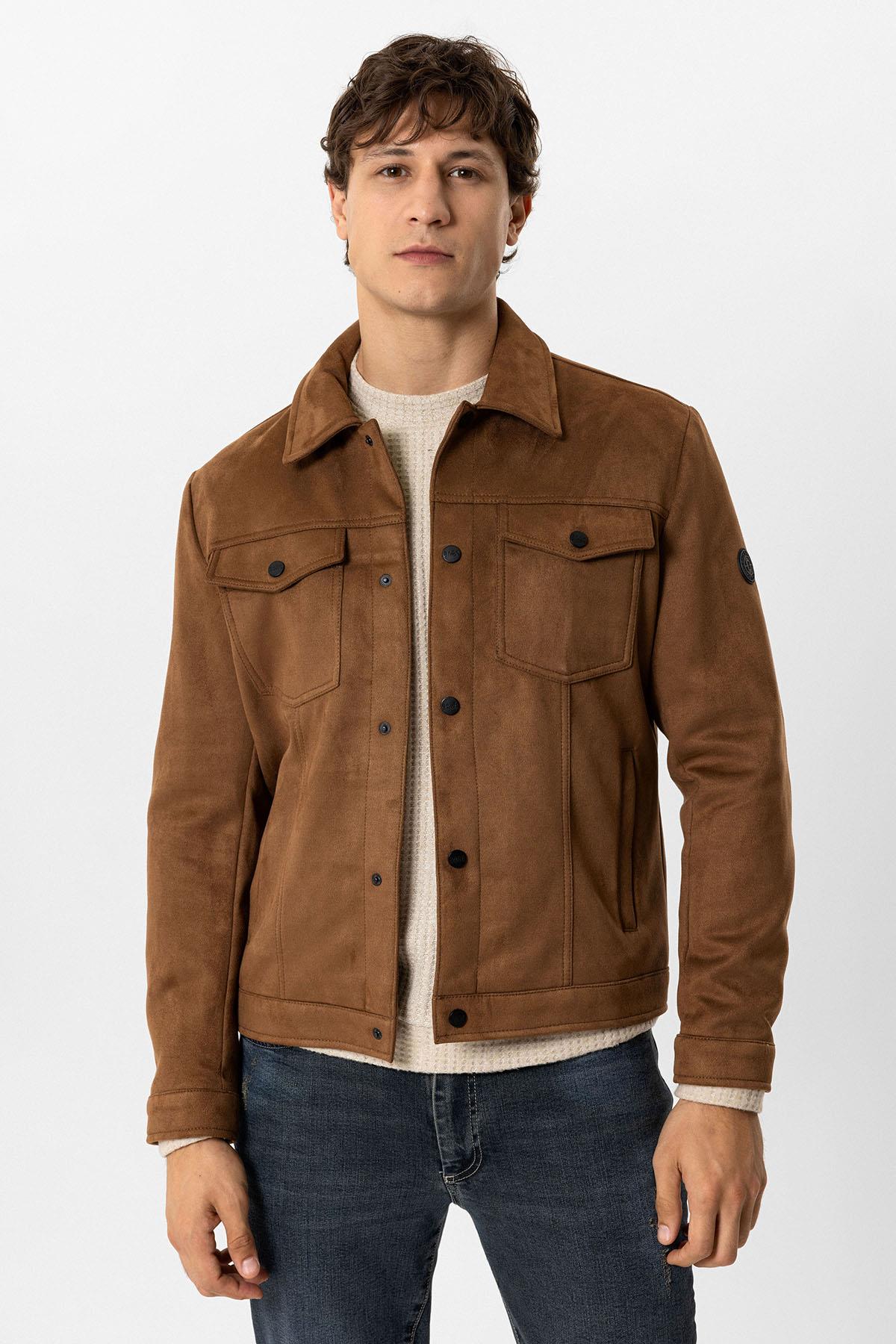 REGULAR FIT SÜET CEKET