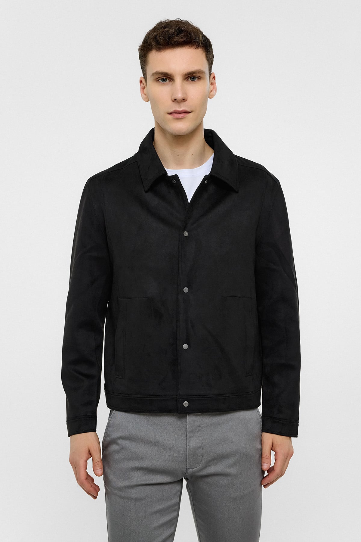 REGULAR FIT SÜET MONT