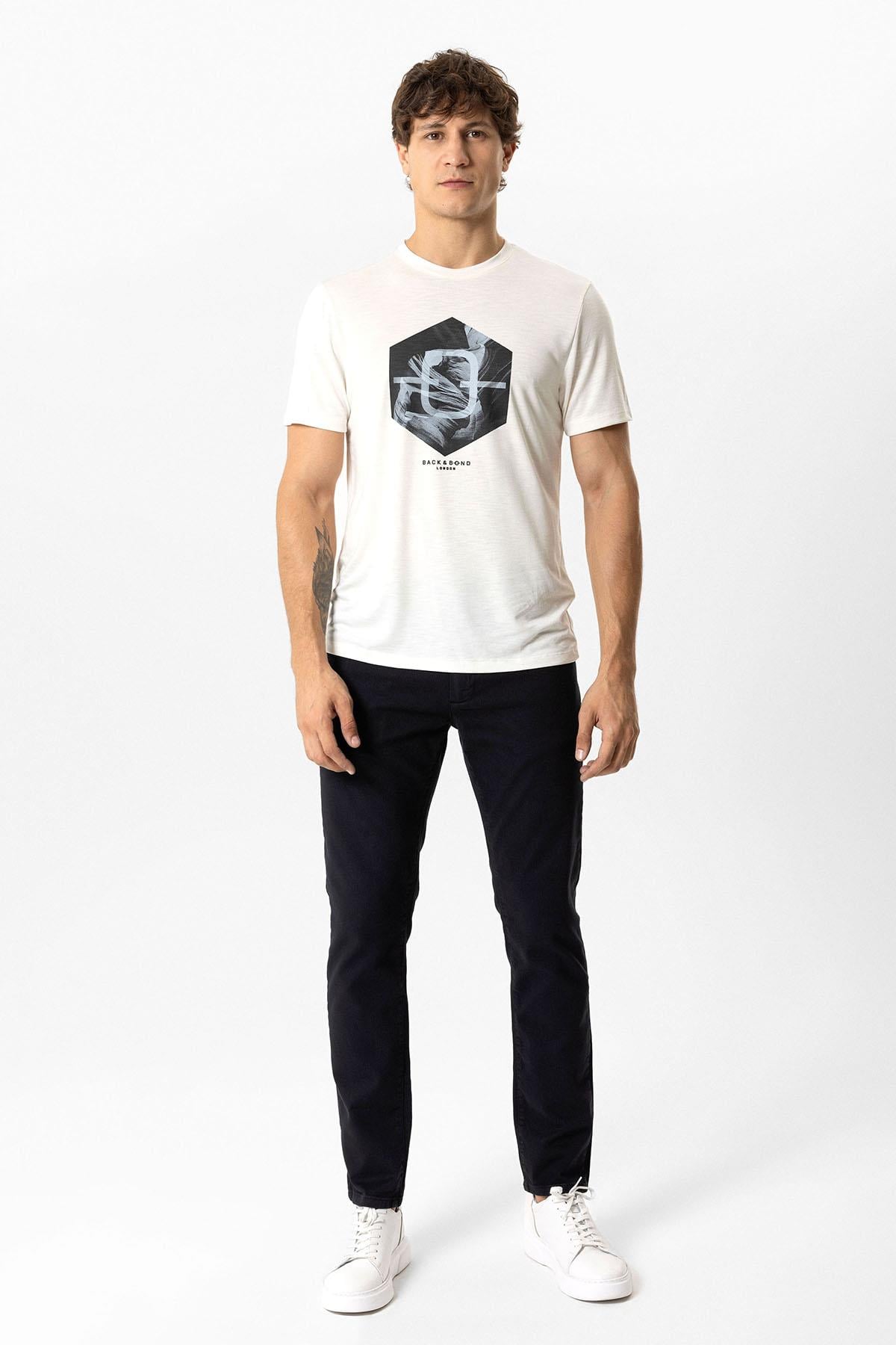Siyah Slim Fit Pamuklu Chino Pantolon