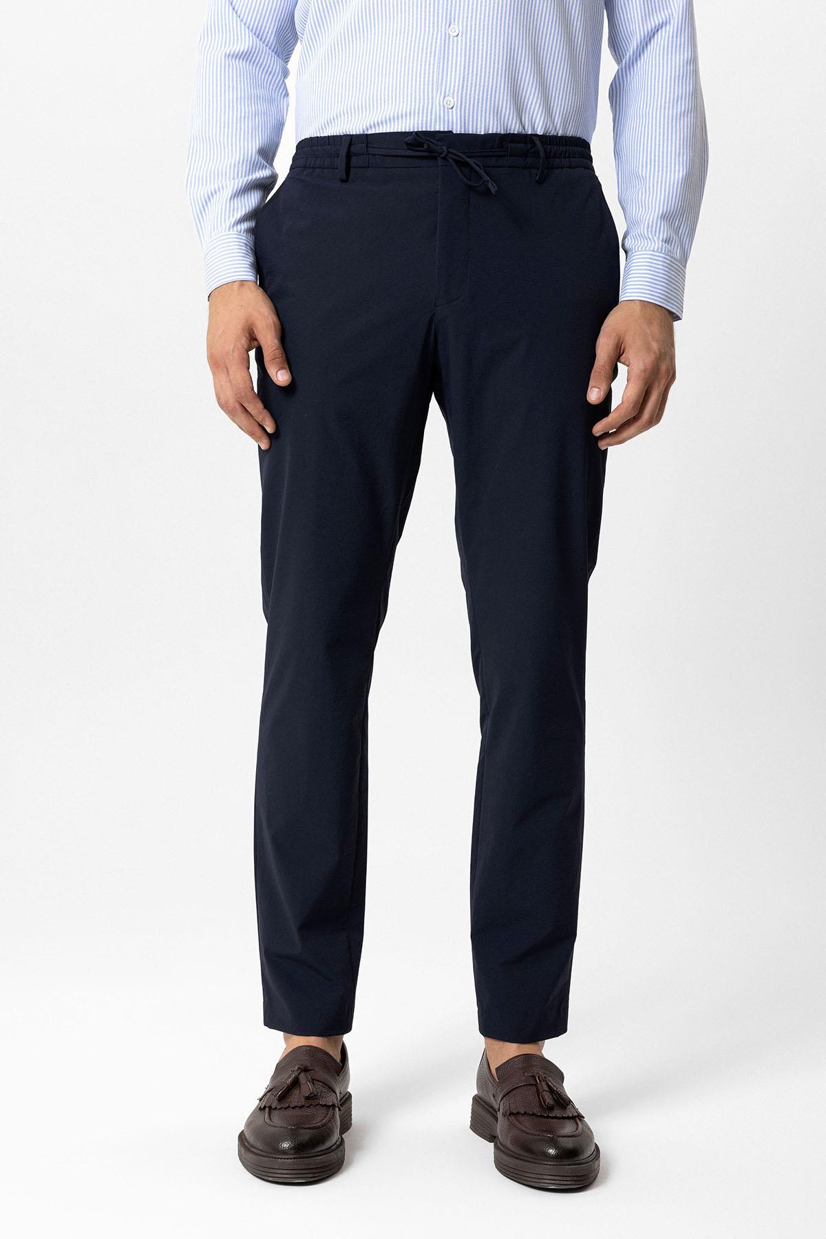 SLIM FIT BEL LASTIKLI PANTOLON