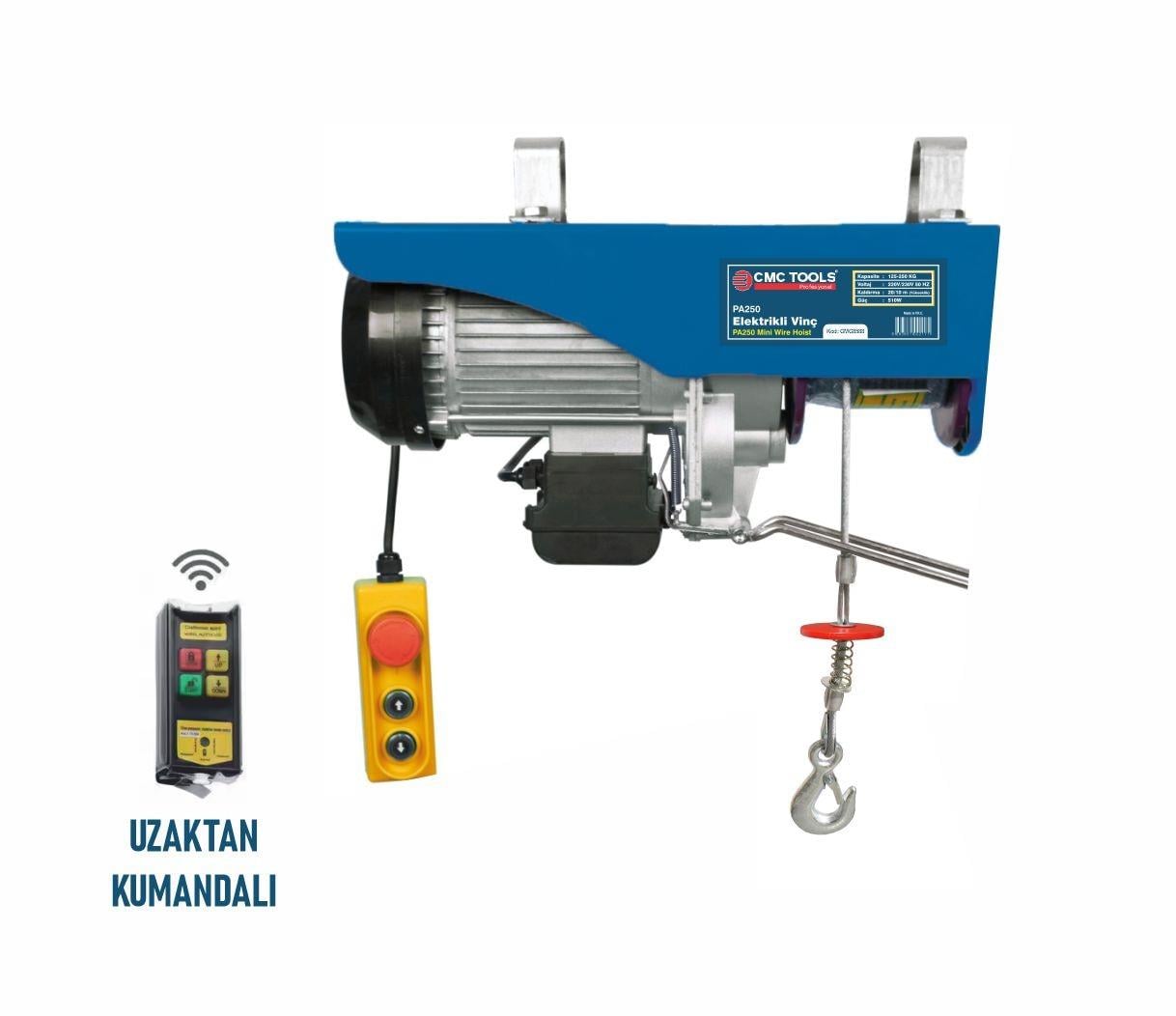 CMC 125-250 KG UZAKTAN KUMANDALI MİNİ ELEKTRİKLİ VİNÇHubzug ve CaraskallarCMCCMC8640 CMC 125-250 KG UZAKTAN KUMANDALI MİNİ ELEKTRİKLİ VİNÇ
