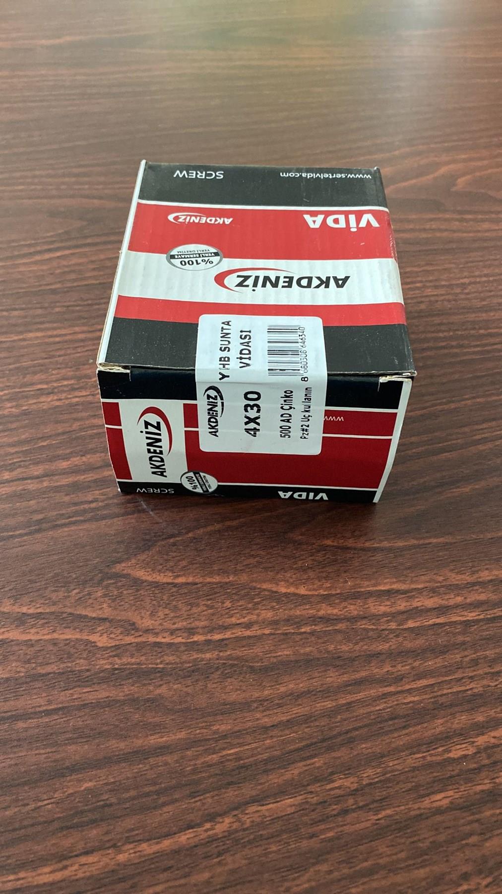 Akdeniz 4 x 30 500 Adet Akdeniz Sunta Vidassunta vidalarıAKDENİZSUNTA4X30Akdeniz 4 x 30 500 Adet Akdeniz Sunta Vidas