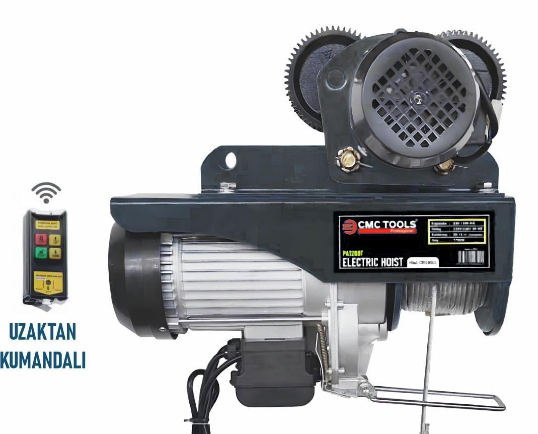 CMC 600/1200 KG ŞARYOLU ELEKTRİKLİ VİNÇ UZAKTAN KUMANDALIElektrikli VinçlerCMCCMC8644 CMC 600/1200 KG ŞARYOLU ELEKTRİKLİ VİNÇ UZAKTAN KUMANDALI