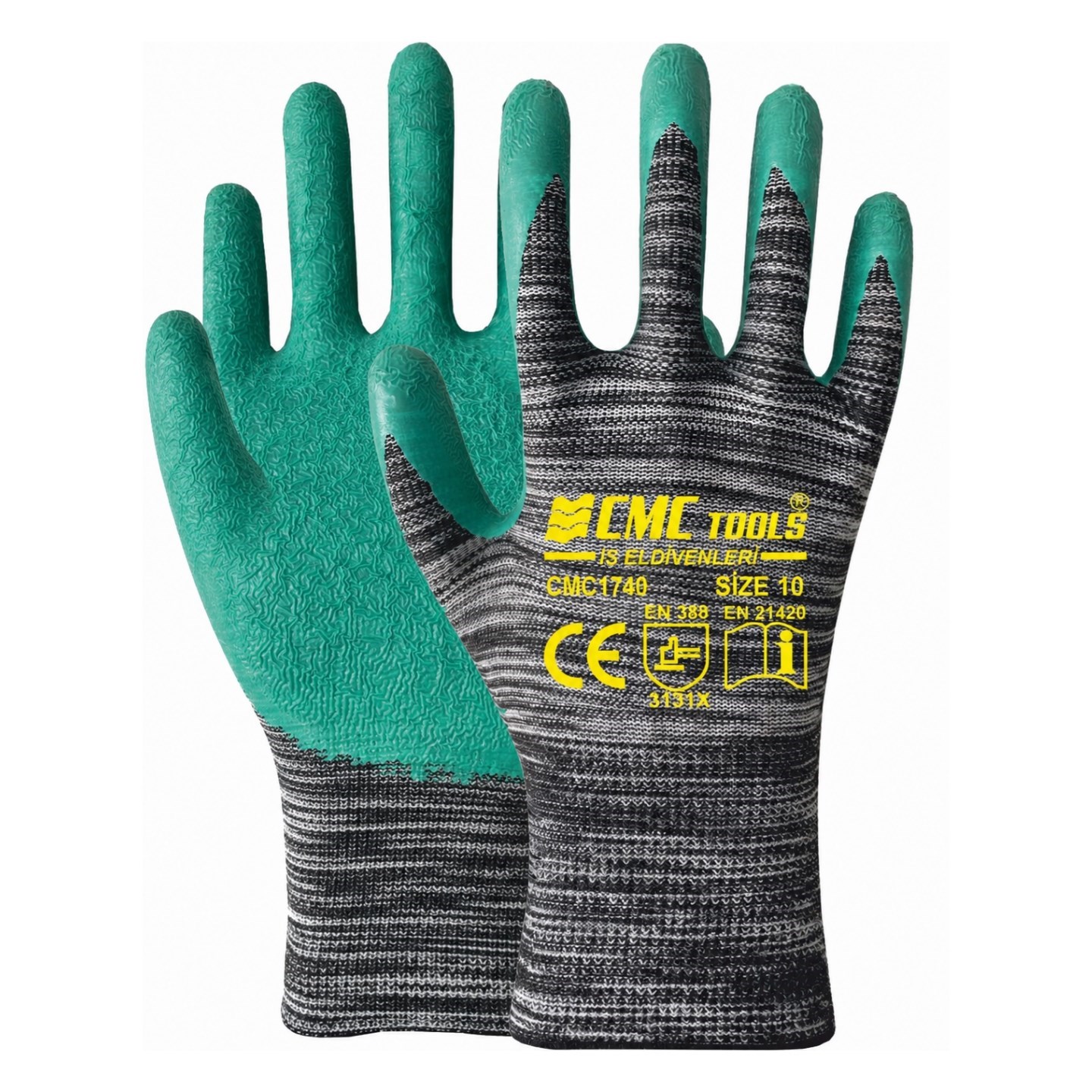 CMC 1740 YEŞİL LATEX ELDİVEN | 12 Adet - 3/4İŞ SAĞLIĞI VE GÜVENLİĞİ EKİPMANLARICMCCMC1740-MAYCMC 1740 YEŞİL LATEX ELDİVEN | 12 Adet - 3/4