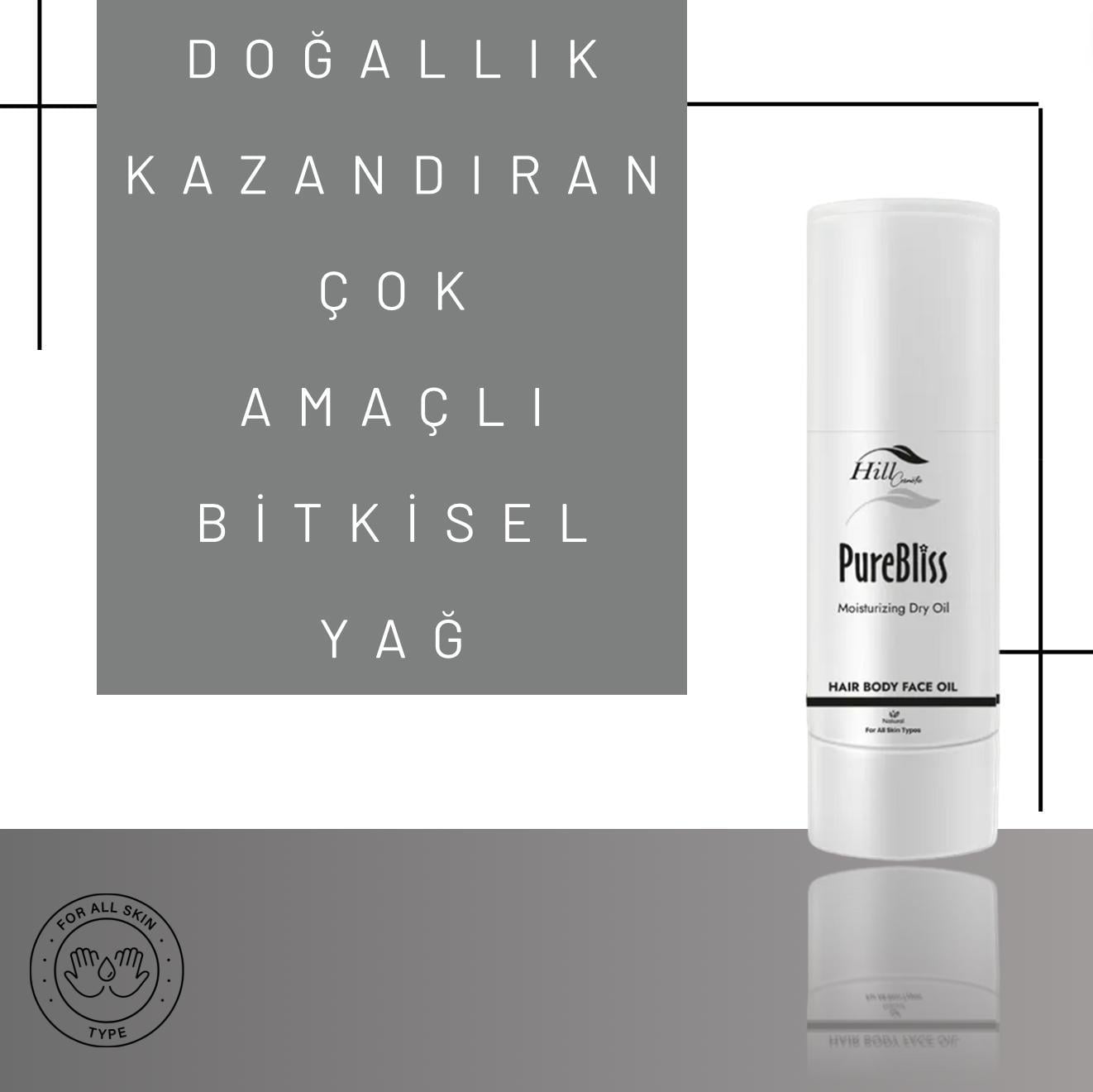 Hill Cosmetic PureBliss Nemlendirici Saç ve Vücut Kuru Yağ