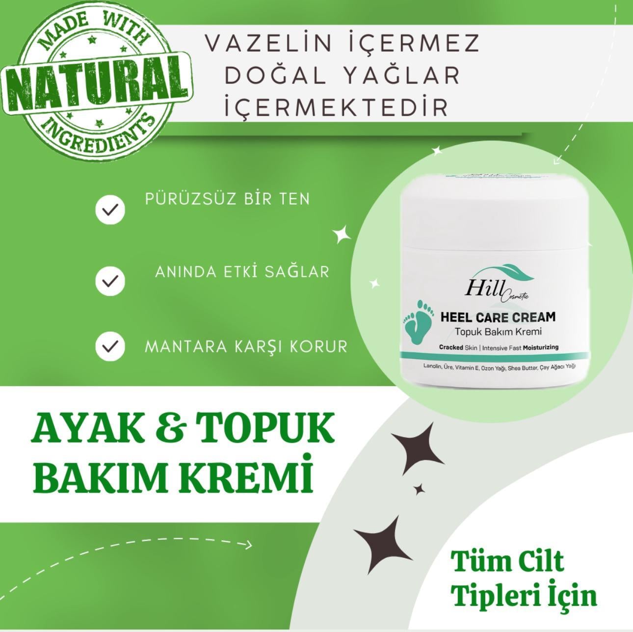 Hill Cosmetic Topuk Bakım Ve Çatlak Onarıcı Krem (podology Podiatry Heel Care Cream )