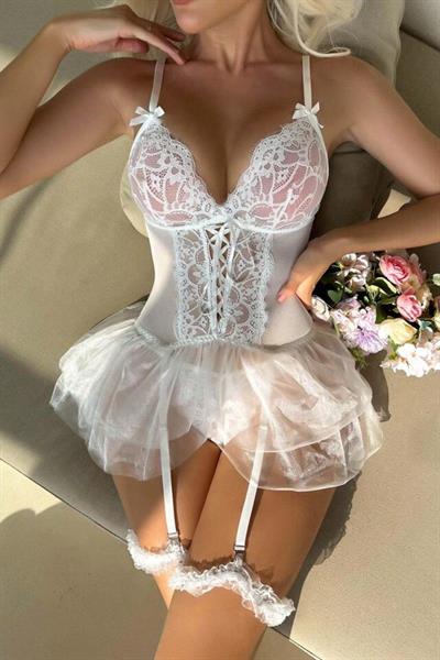 YNT Beyaz Dantelli Gelin İç Çamaşır Takımı 18516