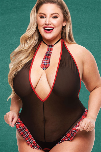 YNT Ekoseli Özel Bölgesi Açık Yılbaşı Kostüm 15076