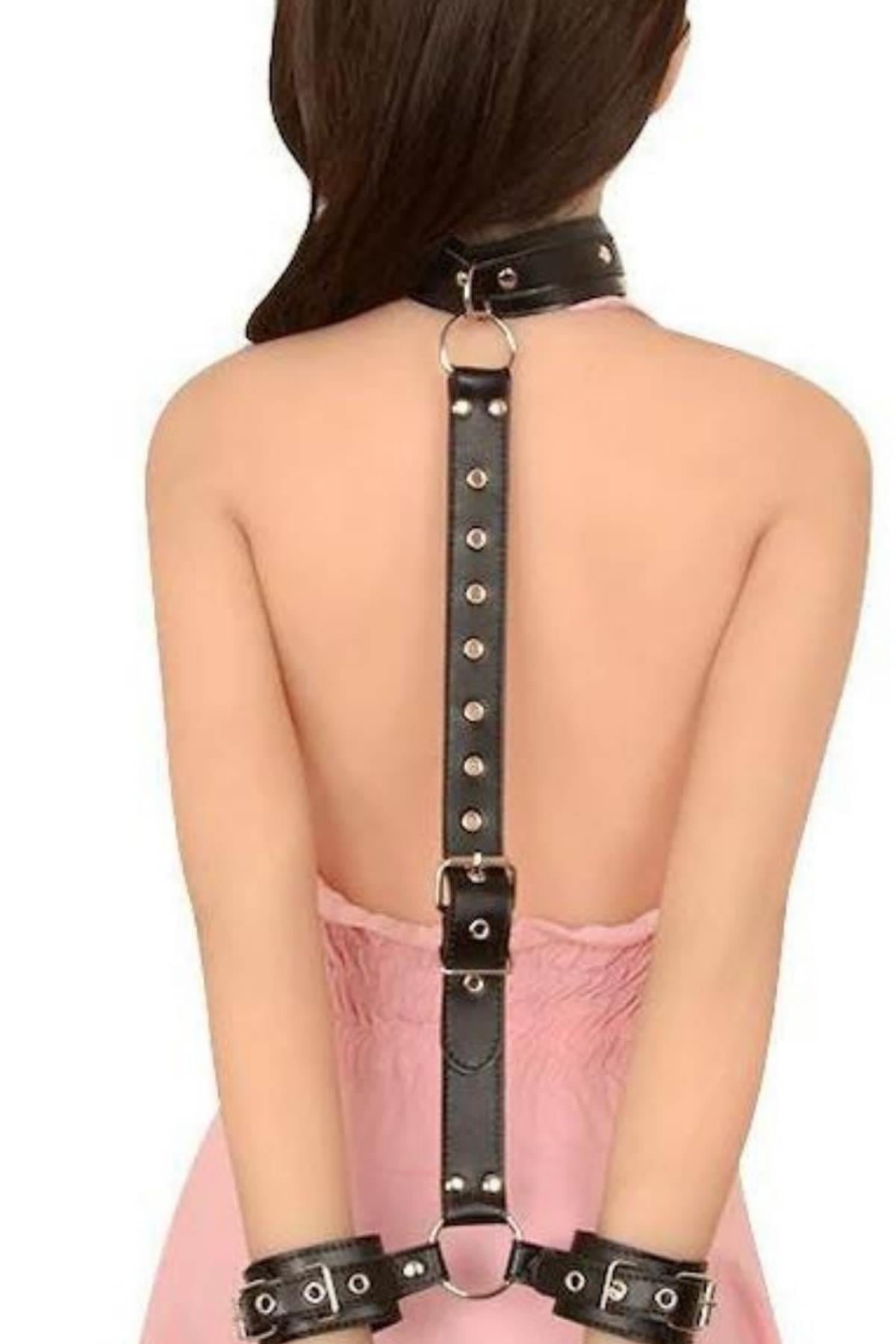 Bella Notte Siyah Boyundan Bağlamalı Esaret Seti GD-8028S