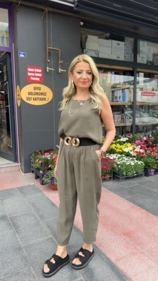 KOLSUZ YEŞİL TENSEL İKİLİ TAKIM