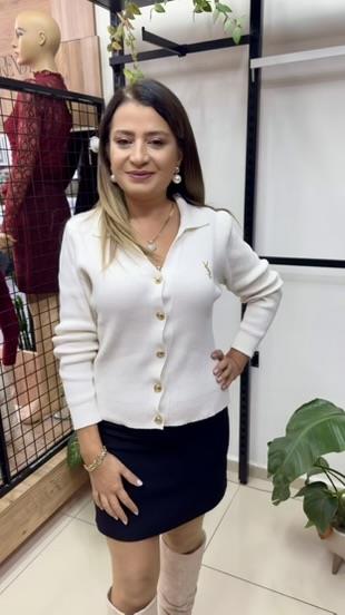 KREM RENGİ KADIN HIRKA 
