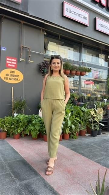 KOLSUZ TENSEL YAĞYEŞİLİ TAKIM
