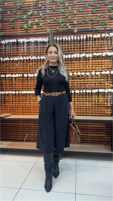 SİYAH UZUN BERMUDA ŞORT