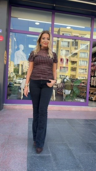 ANTRASİT YÜKSEK BEL İSPANYOL PAÇA KOT PANTOLON 