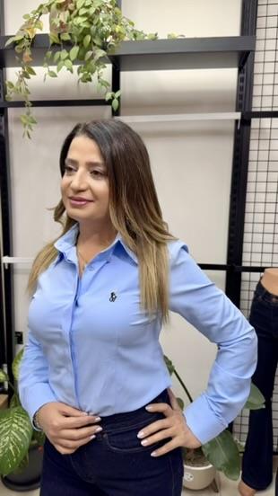 BELDEN OTURTMALI MAVİ GÖMLEK