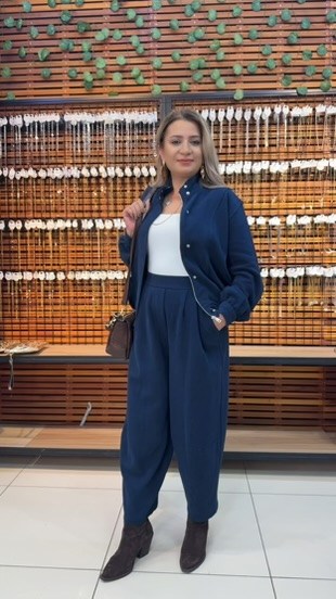 LACİVERT SELANİK KUMAŞ PANTOLON CEKET TAKIMI