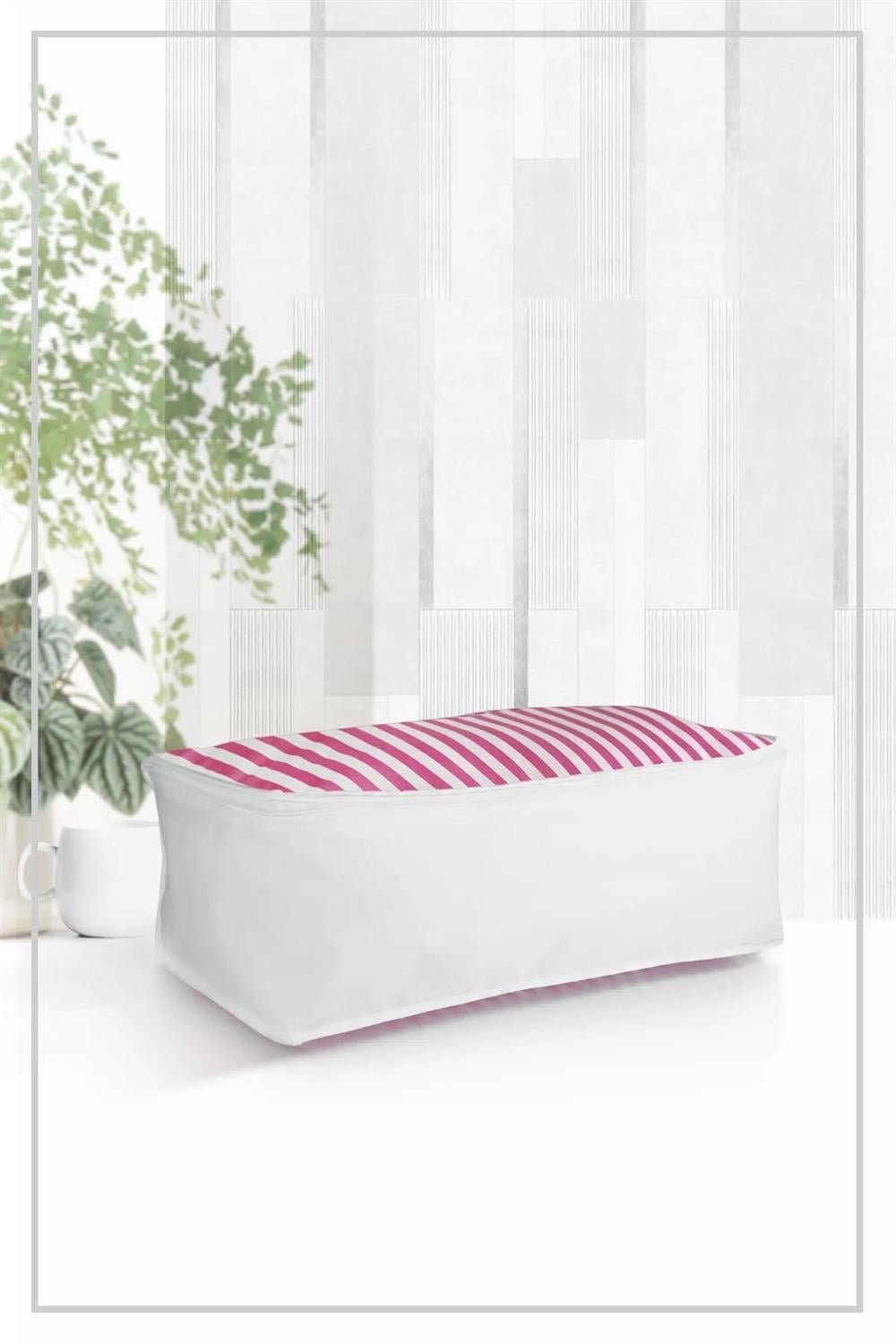Vedsey Home OrganizerBaza Altı Düzenleyici Küçük Boy Hurç Pembe Çizgili