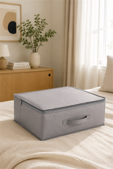 Vedsey53 X 44 X 21 Cm Baza Altı & Dolap Içi Organizer, Yorgan & Yastık Düzenleyici Hurç Gri