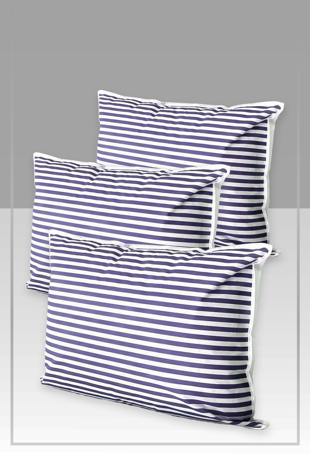 Vedsey Home Organizer3'lü Set Yastık Düzenleyici Hurç Lacivert Çizgili 50x70 Cm
