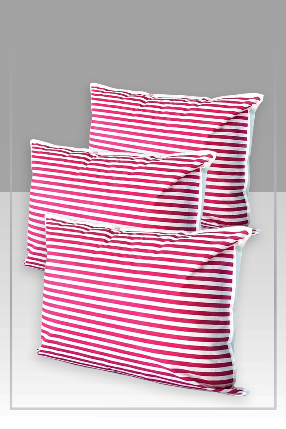 Vedsey Home Organizer3'lü Set Yastık Düzenleyici Hurç Pembe Çizgili 50x70 Cm
