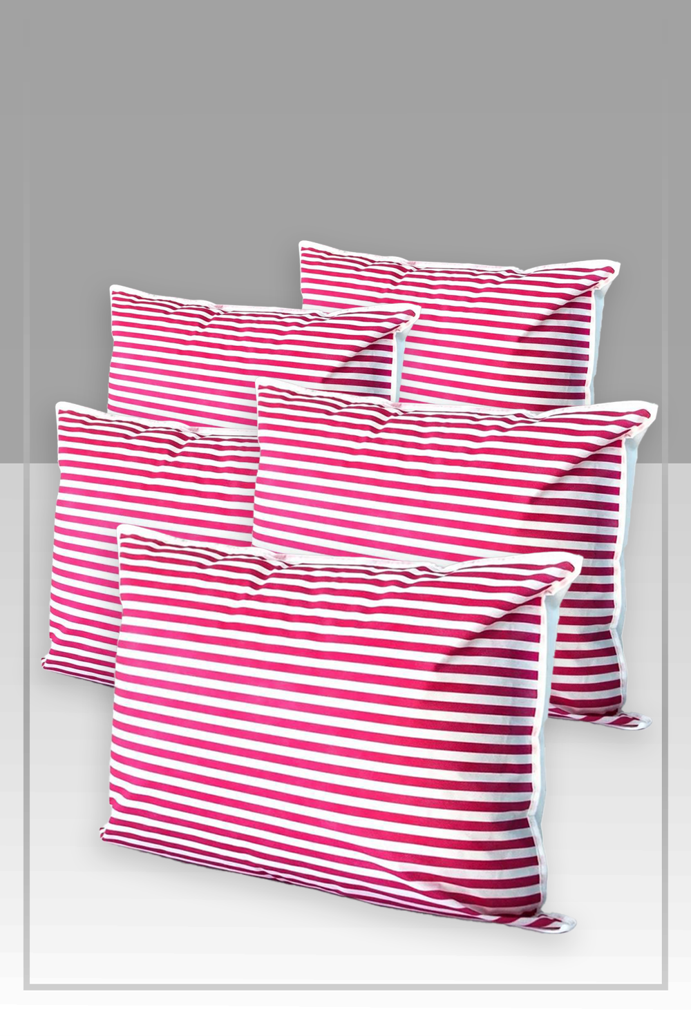 Vedsey Home Organizer5'li Set Yastık Düzenleyici Hurç Pembe Çizgili 50x70 Cm