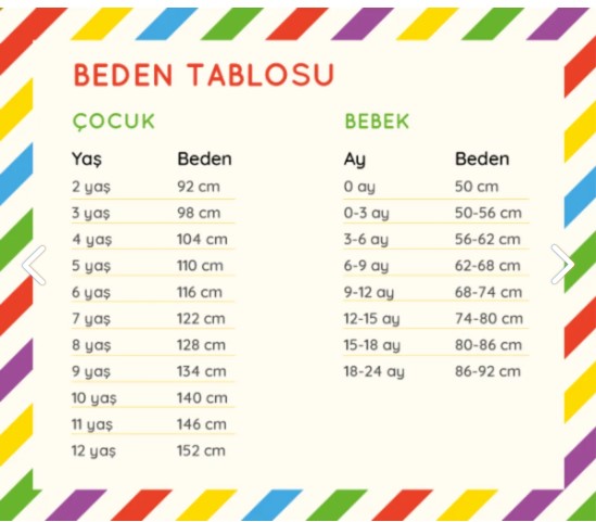 Beden Tablosu