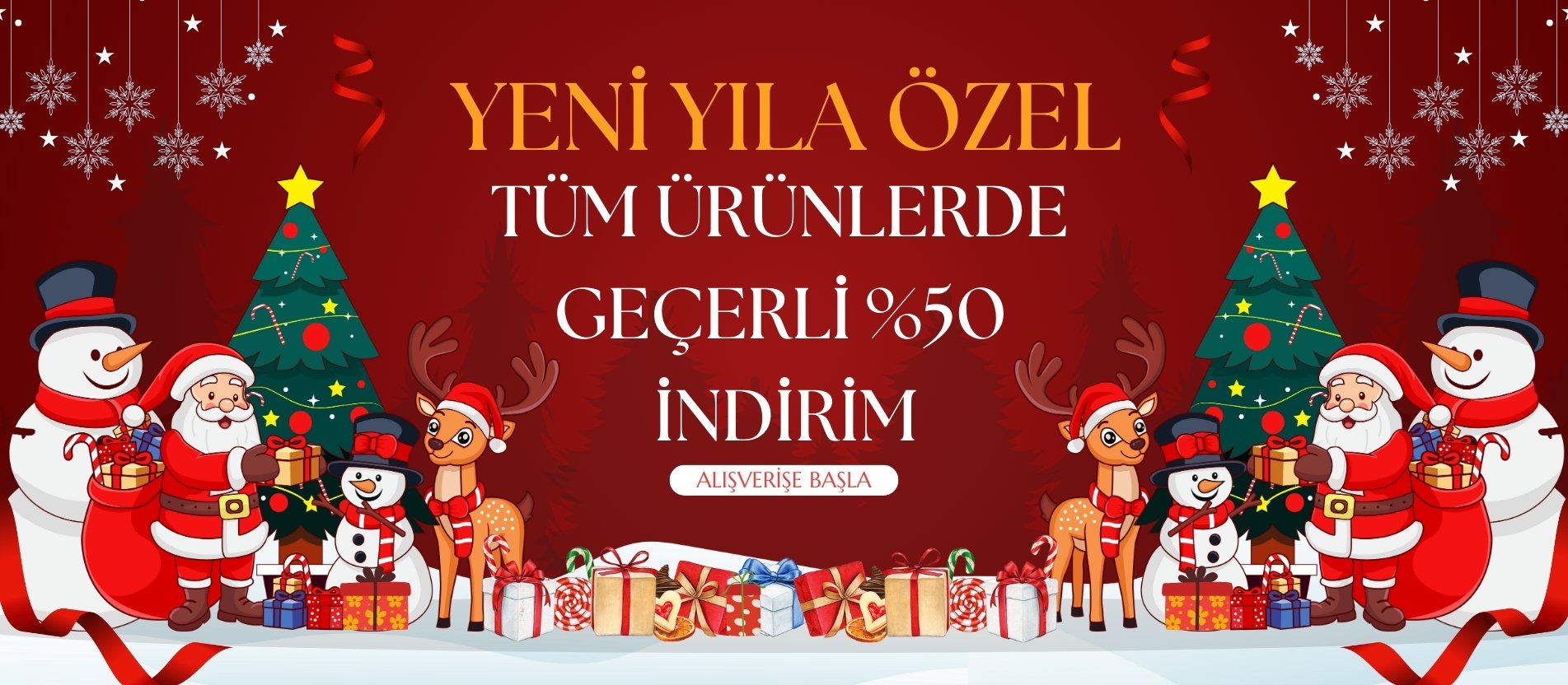 Tüm Ürünlerde %50'ye Varan İndirimler