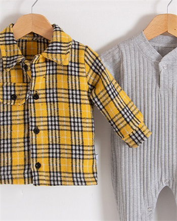 Erkek Bebek Kemik Fermuarlı 2 İp Tulum