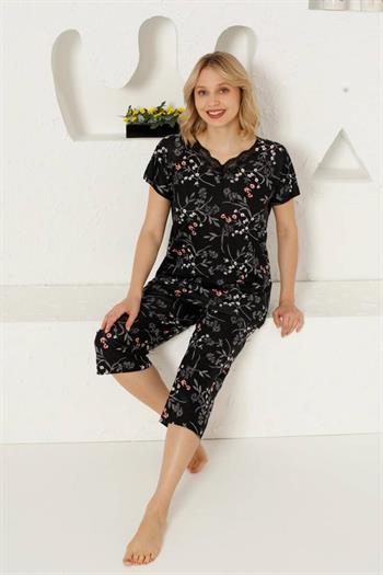 Bahar Dalı Bermuda Bayan Pijama Takımı 2707B