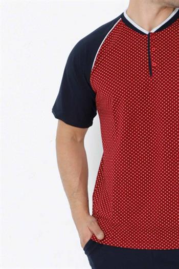 Bordo Kısa Kollu Erkek Pijama Takımı 1200KY