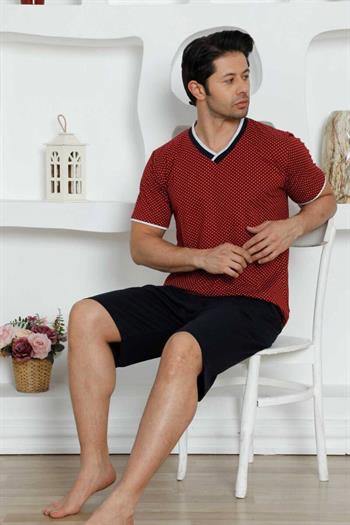 Bordo Şortlu Erkek Pijama Takımı 1199ŞT