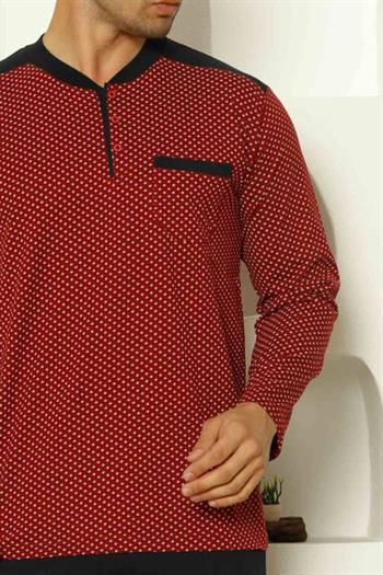 Bordo Uzun Kollu Erkek Pijama Takımı 1203UY