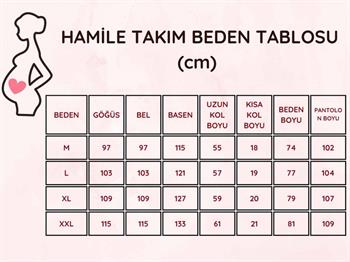 Hamile Lohusa Pijama Takımı - Pembe Dantel Detaylı Saç Bantlı Uzun Kollu 2378