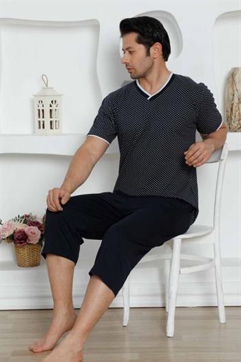 Lacivert Bermuda Erkek Pijama Takımı 1199B