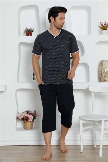 Lacivert Bermuda Erkek Pijama Takımı 1199B