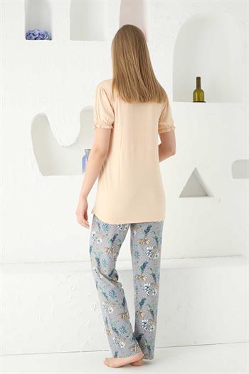 Lilyum Sarı Bayan Yazlık Pijama Takımı 2723KY