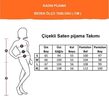 Perla Mavi İpek Saten Çiçek Desenli Kadın Pijama Takımı 8002MS