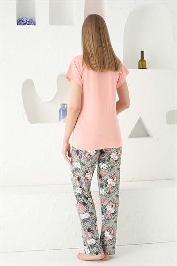Somon Kısa Kollu Bayan Pijama Takımı 2721KY
