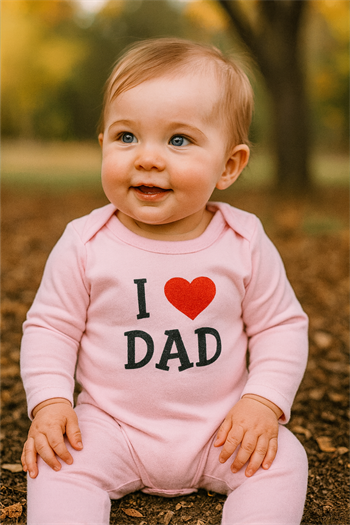 I Dad Baskılı Çıtçıtlı Bebek Zıbın