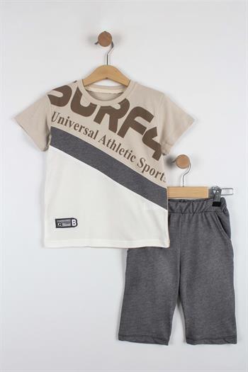 Erkek Çocuk Atletik Baskılı Şortlu Takım