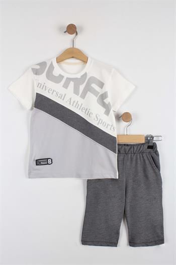 Erkek Çocuk Atletik Baskılı Şortlu Takım