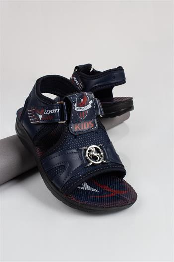 Erkek Çocuk Deri Şeritli Sandalet