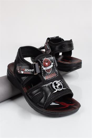 Erkek Çocuk Deri Şeritli Sandalet