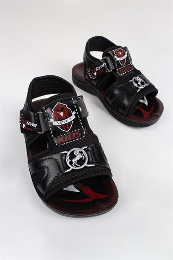 Erkek Çocuk Deri Şeritli Sandalet